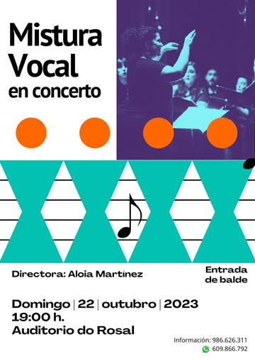 As 40 voces de Mistura Vocal en concerto este domingo 22 no Rosal cartel 2